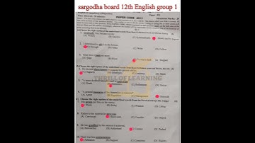 solved mcqs sargodha board 12th English group 1#objective