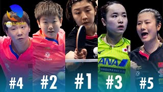 top 5 women table tennis players (World Ranking)