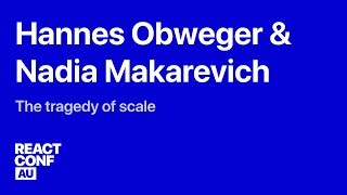 The tragedy of scale — Nadia Makarevich & Hannes Obweger
