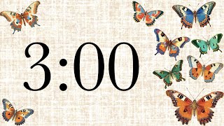 3 Minute Pretty Butterfly Timer (Harp Tones at End)