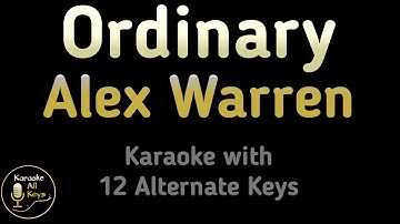 Thumbnail of Alex Warren - Ordinary Karaoke Instrumental Lower Higher Female & Original Key