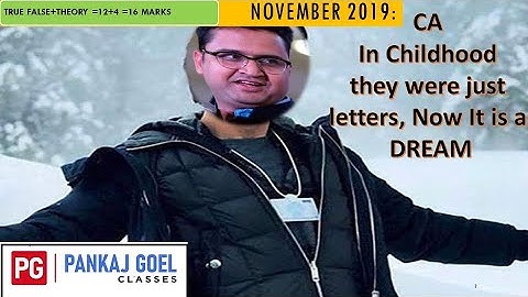 TRUE FALSE +THEORY NOVEMBER 2019(CA FOUNDATION)-16 MARKS