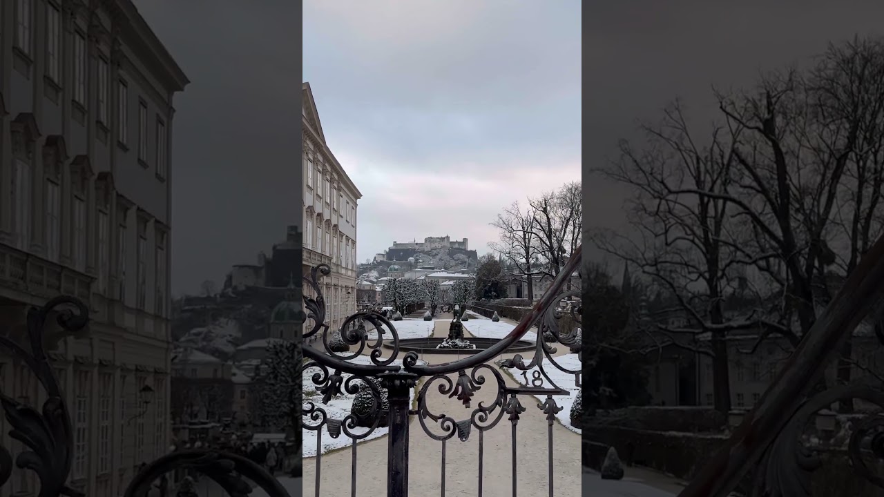 Winter Elegance at Mirabell Palace & the Majestic View of Hohensalzburg Fortress