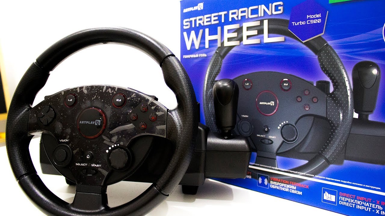 ИГРОВОЙ РУЛЬ Artplays Street Racing Wheel Turbo C900 РАСПАКОВКА YouTube