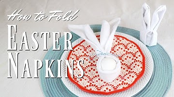 Bunny Napkin Fold 2 ways