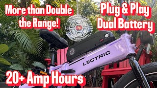 Lectric | XP Lite 2.0 | e-Bike Plug & Play Dual Battery Kit Install.  Adding a Second 48V Battery
