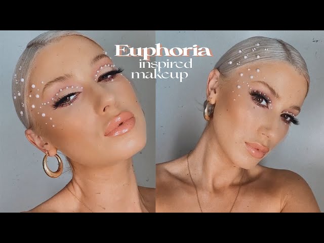 pearls, euphoria inspired makeup