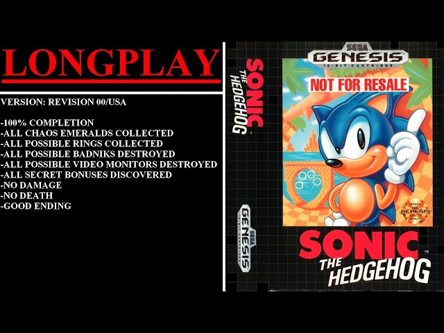 Sonic the Hedgehog (1991) ::: 100% Walkthrough ::: LONGPLAY ᴴᴰ