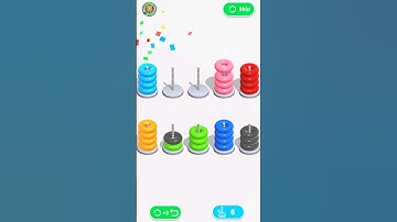 Color Hoop Stack-best game Puzzle #trending #colorhoopstack #viral vir