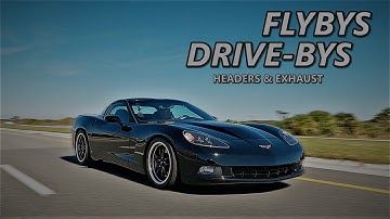 Flybys in the C6 CORVETTE with Full Exhaust (B&B Bullets)