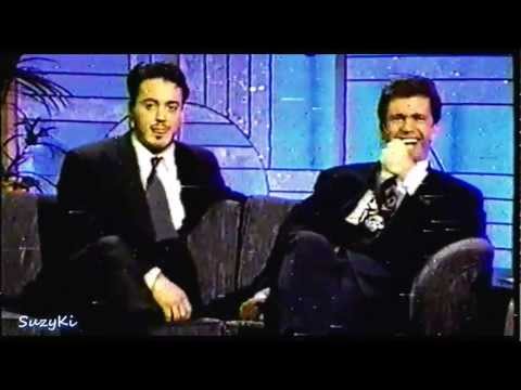 Mel Gibson and Robert Downey Jr. promoting "Air Americe" 1990 Part 2 of 2