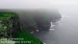 10 Hours Best Relaxing Sleep Music Low D Whistle And Rolling Waves