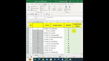 Calculate Admission Base on  Month in  Excel  #advanceexcel #excel   #shorts  #youtubeshorts