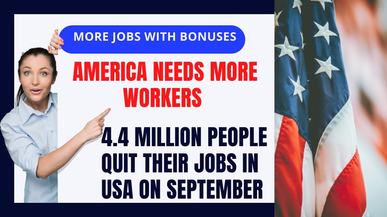 America needs more workers | 4.4 million workers quit their jobs in ...