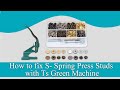 S Spring Press Stud Die Set for Green Machine Hand Press