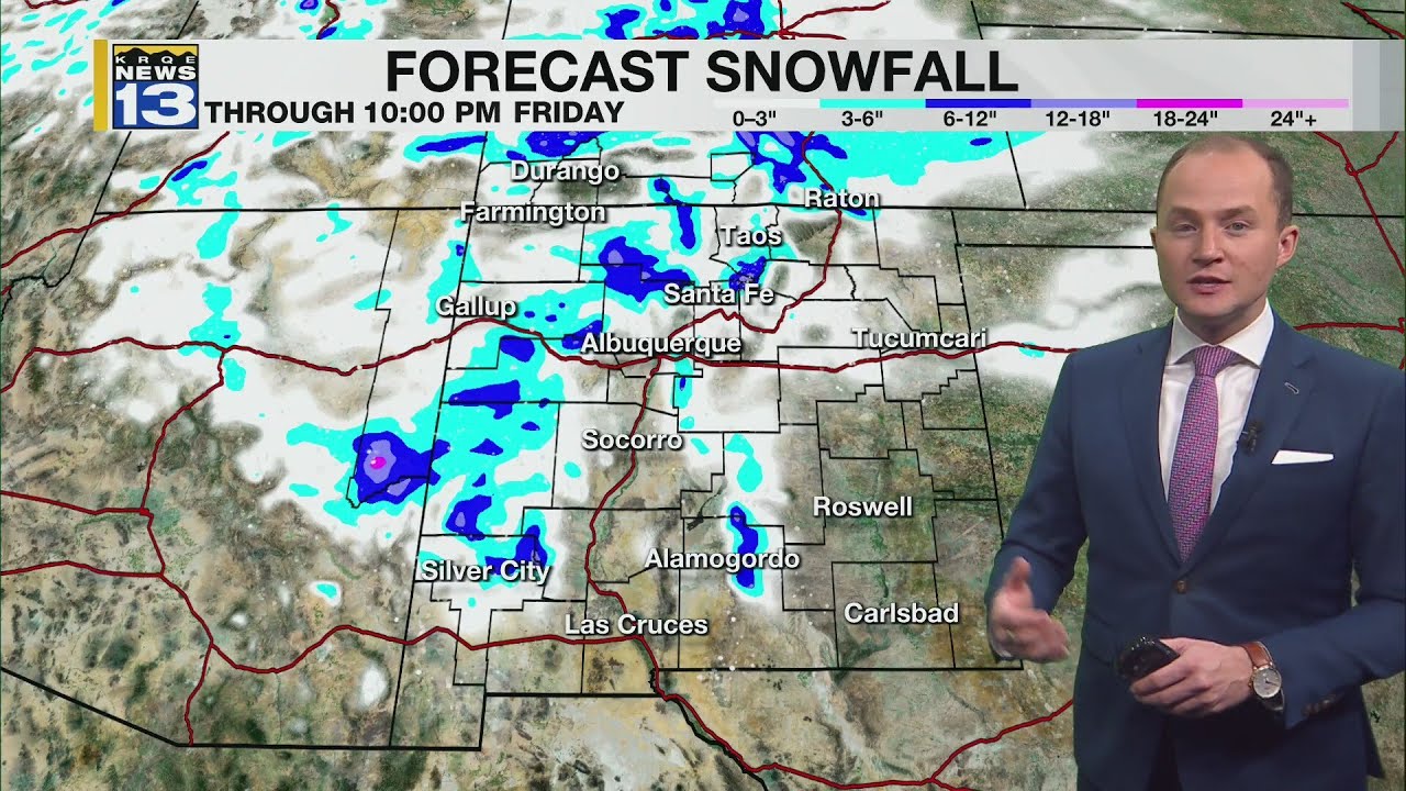 Winter storm moving into New Mexico - YouTube
