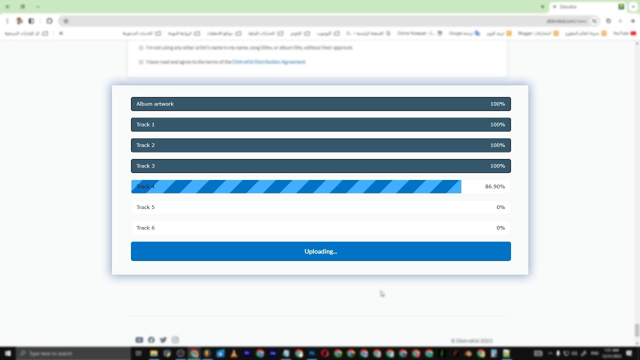 كيف انشر اغاني لالبوم كامل بستخدام موقع Distrokid
