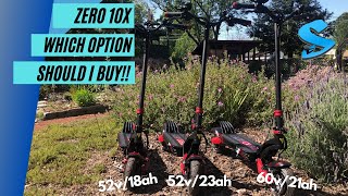 Which Version of the Zero 10x (or equivalent) Electric Scooter Should I Buy!