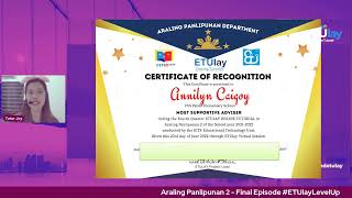 Araling Panlipunan 2  - Thursday Q4 Recognition Day #ETUlayLevelUp