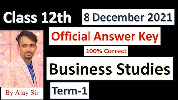 business studies Answer key 2021 || set 4 || business studies Term 1 Paper Solutions || cbse ll066