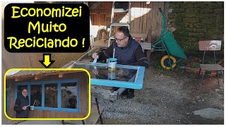 Mostrando A Pintura E Como Fizemos  A Janela  De Material Reciclado, Gastando Muito Pouco !