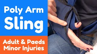 How to apply a Poly Arm Sling for an adult or child