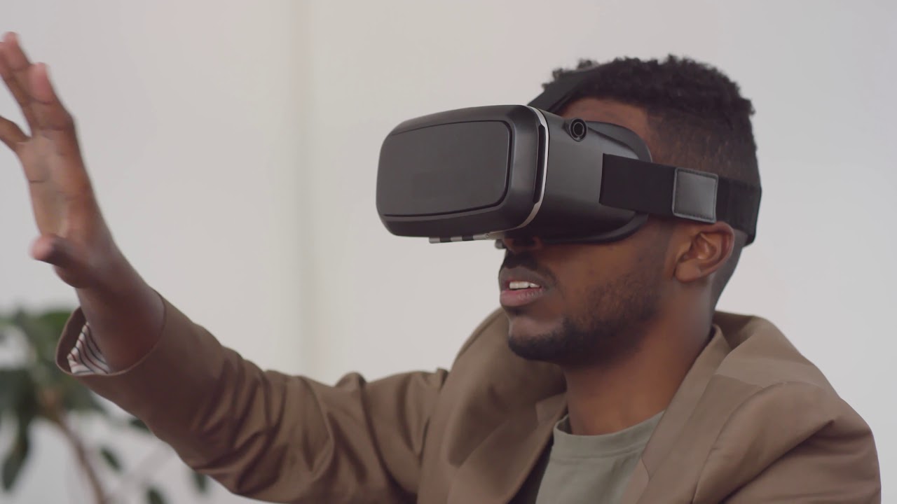Stock Footage Man Wearing VR Headset | Free Footage | Stock Video - YouTube