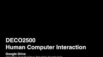 Google Drive - DECO2500 Human Computer Interaction