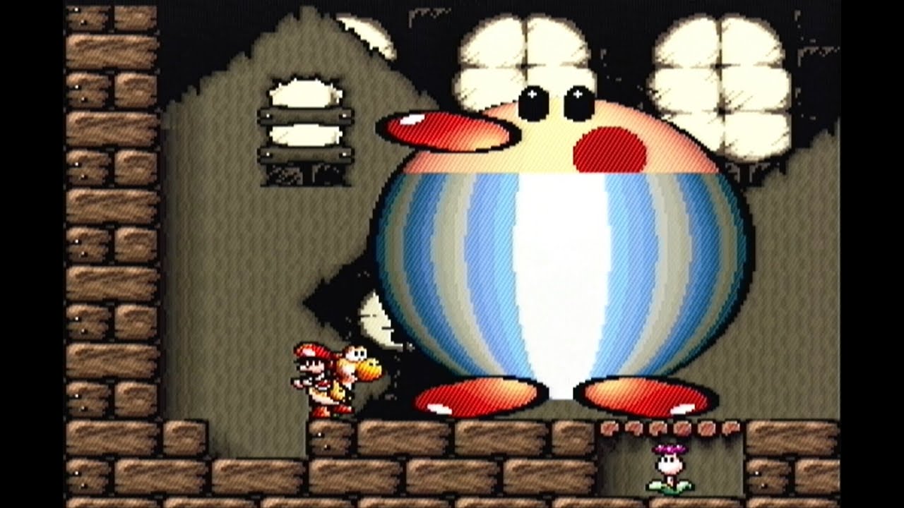 ☆スーパーマリオ☆ヨッシーアイランド】ビッグドンブリの とりで【1-4