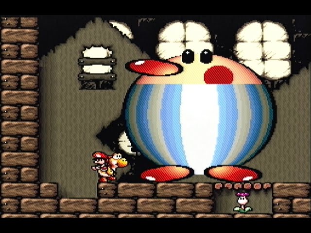 ☆スーパーマリオ☆ヨッシーアイランド】ビッグドンブリの とりで【1-4