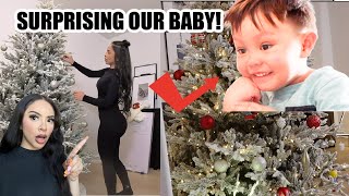 SURPRISING OUR BABY WITH A CHRISTMAS TREE!