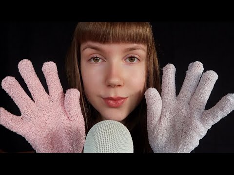 [ASMR] 💓 *Tingly* Exfoliating Gloves Sounds