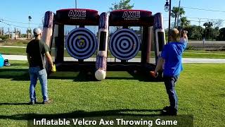 Commercial Outdoor Inflatables Axe Throwing Games Competition Throwing Axe Double Axe Throw for Sale