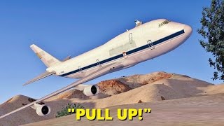 Boeing 747 CRASHES in the Desert (Multiple Times)  FSX Multiplayer Chaos