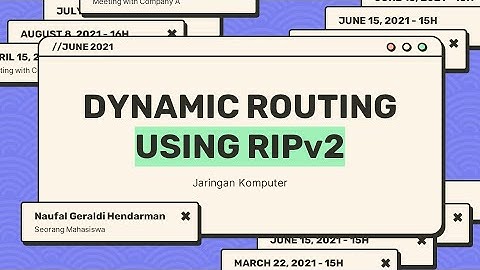 Dynamic Routing RIPv2 | Jaringan Komputer