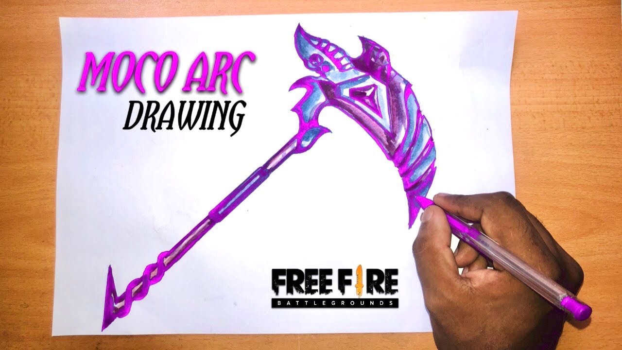 COMO DESENHAR A MOCO FREE FIRE - How to Draw Free Fire 