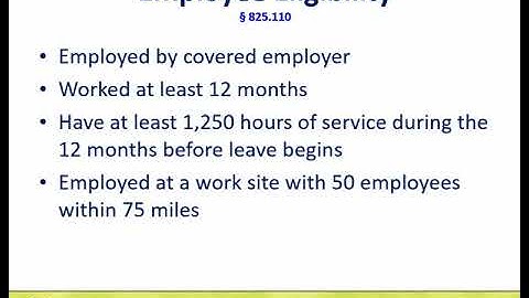 New module 1 training - FMLA