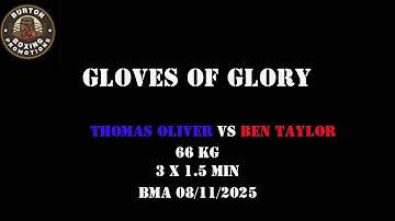 Boxing : Gloves of Glory - Thomas Oliver vs Ben Taylor Full Fight