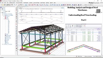 STEEL WAREHOUSE DESIGN ,TRUSS MODELING, LOADING AND ANALYSIS part 1