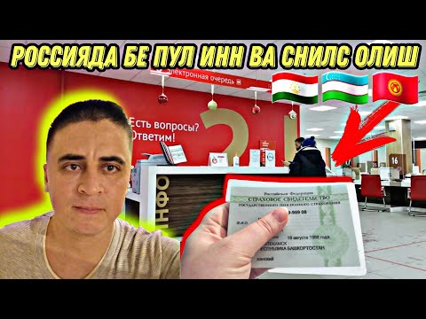 РОССИЯДА БЕ ПУЛ СНИЛС ИНН ОЛИШ🇺🇿🇹🇯🇰🇬#мигранты#Россия