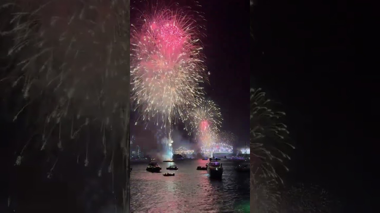 Sydney Celebrates New Year 2026 with fireworks over the Sydney Harbour in Australia