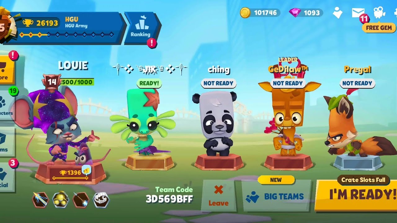 Epic 5vs5 Ft. GeDilaw || Steve || Louie || Lizzy || Milo || Zoo Battle Arena