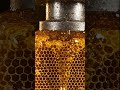 Honeycomb VS 100 Ton Hydraulic Press! 🐝🔨 #shortsshorts #satisfying #oddlysatisfying #hydrauli