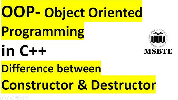 Destructor and Difference between Constructor and Destructor OOP