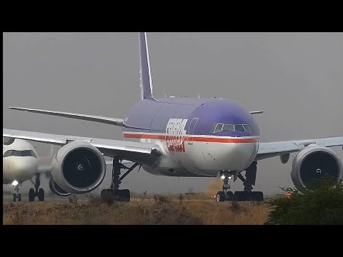 Brand New FedEx 777 Retro Livery (N884FD) Takeoff from SeaTac Airport heading to Los Angeles