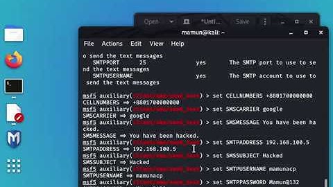 How to do SMS SPOOFING kali linux 2020
