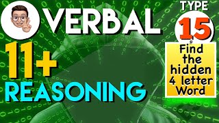11 Plus Verbal Reasoning - VR Type 15-Find the hidden four letter word/hidden words| Lessonade