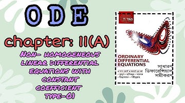 Honours 2nd year||Ordinary Differential Equations||Chap:11(A) Non-Homogenous Linear Differential Equ