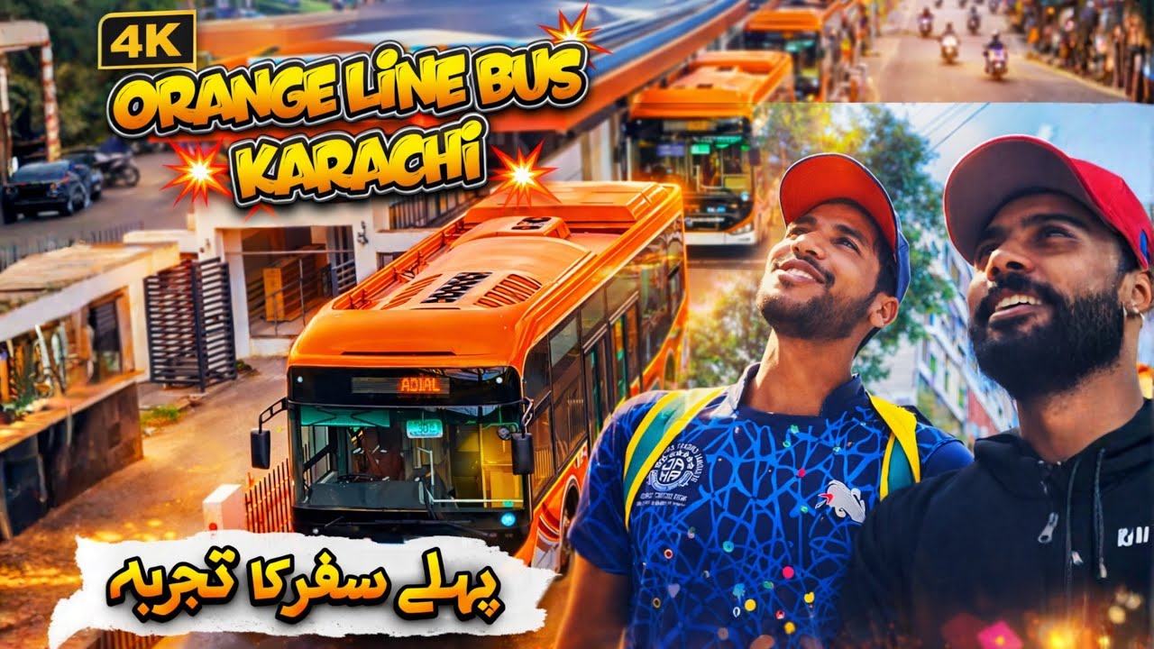 First Time Karachi Orange Line Bus Travel 🚍 | Full Experience & Cricket 🏏 | Karachi Vlog