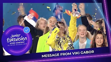 A message from Viki Gabor 🇵🇱 - Winner of the Junior Eurovision Song Contest!